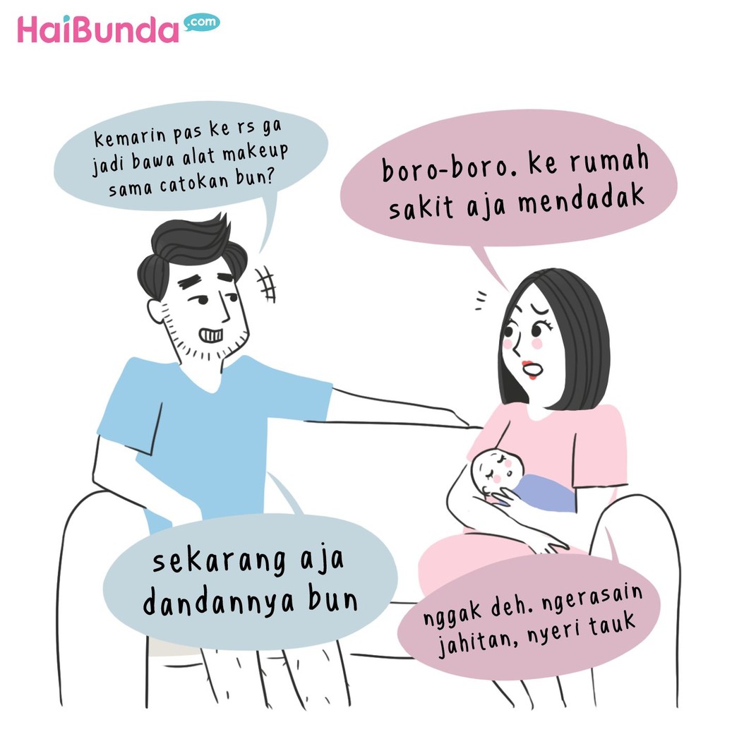 Beginilah ekspektasi vs realita bunda di komik ini setelah melahirkan. Kalau Bunda gimana? Ceritain yuk di kolom komentar.