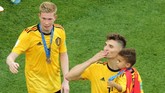 FOTO: Pesta Belgia Raih Peringkat Ketiga Piala Dunia 2018 Timnas Belgia berpesta setelah meraih posisi ketiga di akhir turnamen Piala Dunia 2018. Simak foto-fotonya di sini.