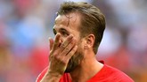 Penyerang timnas Inggris Harry Kane terlihat kecewa dengan kegagalan dalam perebutan posisi ketiga Piala Dunia 2018. (REUTERS/Dylan Martinez)