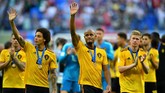 FOTO: Pesta Belgia Raih Peringkat Ketiga Piala Dunia 2018 Timnas Belgia berpesta setelah meraih posisi ketiga di akhir turnamen Piala Dunia 2018. Simak foto-fotonya di sini.
