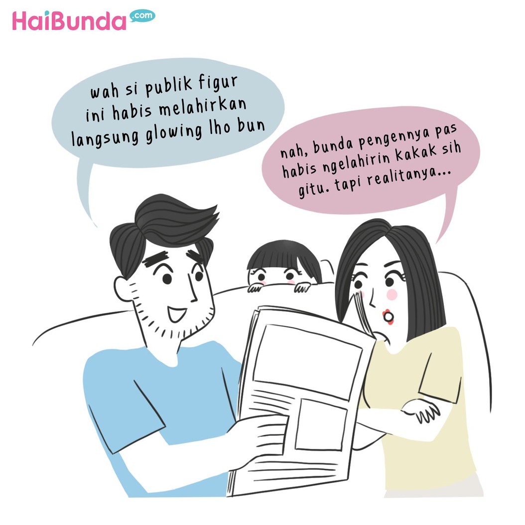 Beginilah ekspektasi vs realita bunda di komik ini setelah melahirkan. Kalau Bunda gimana? Ceritain yuk di kolom komentar.