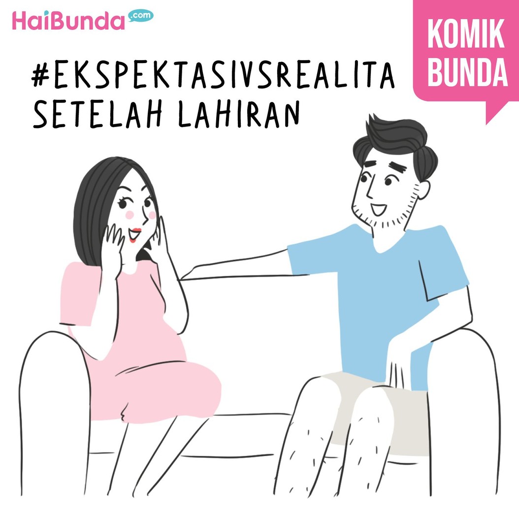 Beginilah ekspektasi vs realita bunda di komik ini setelah melahirkan. Kalau Bunda gimana? Ceritain yuk di kolom komentar.