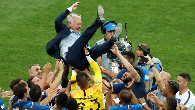 Didier Deschamps mengakui Prancis tak bermain segemilang biasanya di final Piala Dunia 2018, tapi berhasil mencetak empat gol dan pantas menjadi juara dunia.