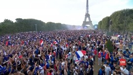 VIDEO: Euforia Juara Prancis di Menara Eiffel