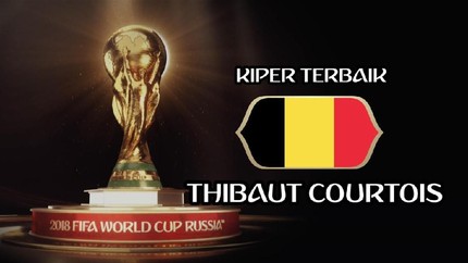 VIDEO: Aksi Impresif Courtois, Kiper Terbaik Piala Dunia 2018