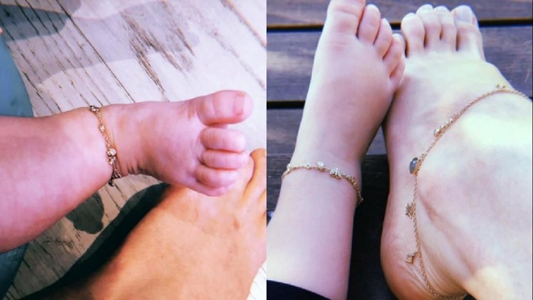 Jika Bunda hendak memakaikan si kecil perhiasan seperti yang dilakukan istri Adam Levine, Behati Prinsloo, perhatikan hal ini dulu ya.