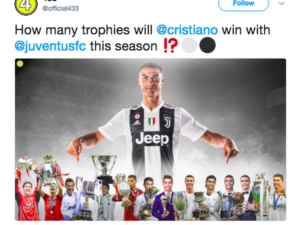 Ronaldo Mendarat di Juventus, Media Sosial Meletus Ronaldo Mendarat di Juventus, Media Sosial Meletus