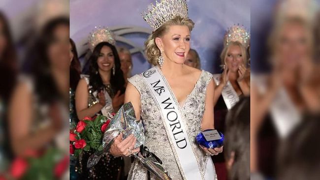 Perempuan berusia 60 tahun, Robyn Canner asal Australia berhasil menyandang status Ms. World Pageant 2018.