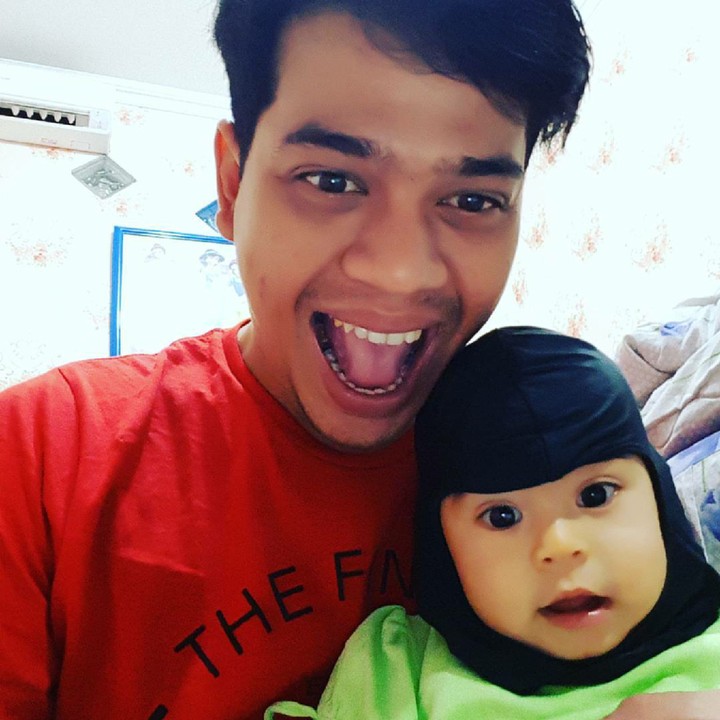 Beginilah hasil keisengan Ayah Surya pada buah hatinya. Ada-ada aja deh. (Foto: Instagram/suryainsomnia)