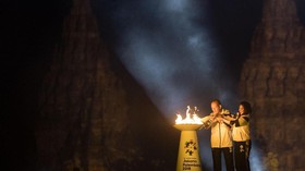 FOTO: Penyatuan Api Abadi Obor Asian Games 2018