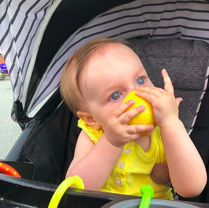 <p>Wah, anak yang satu ini rupanya doyan banget, Bun, makan lemon. (Foto: Instagram/@oriiginals)  </p>