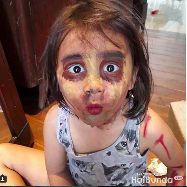<p>Hii!! Seram nggak muka Kala Madali Bramantyo saat main make up karakter? (foto: Instagram @zaskiadyamecca)<br /><br /></p>