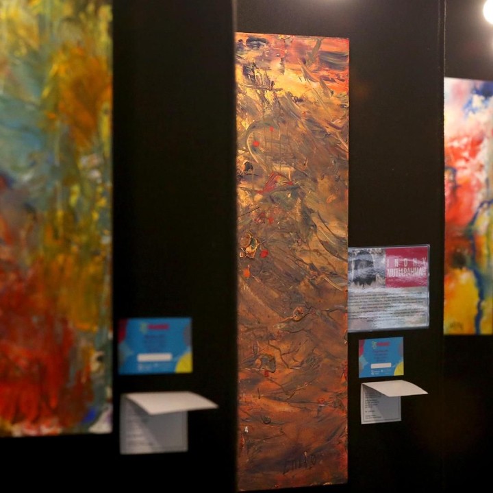 <p>Pameran lukisan bertajul '25 Magic' dipamerkan di Hotel Pullman, Jakarta, Senin (23/7/2018) .(Foto: Ari Saputra)</p>