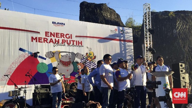 Api obor Asian Games 2018 tiba di Garuda Wisnu Kencana (GWK), Minggu (24/7) sore, sekaligus mengakhiri rangkaian kegiatan kirab api obor di Asian Games 2018.