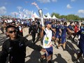 Jalanan Jakarta yang Ditutup Saat Kirab Obor Asian Games