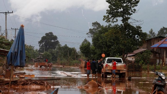 FOTO: Yang Tersisa dari Bendungan Jebol Laos