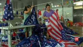 VIDEO: Spanduk Trump buat Pilpres 2020 Buatan China