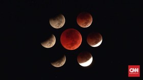 FOTO: Terpukau Pesona Gerhana Bulan Total