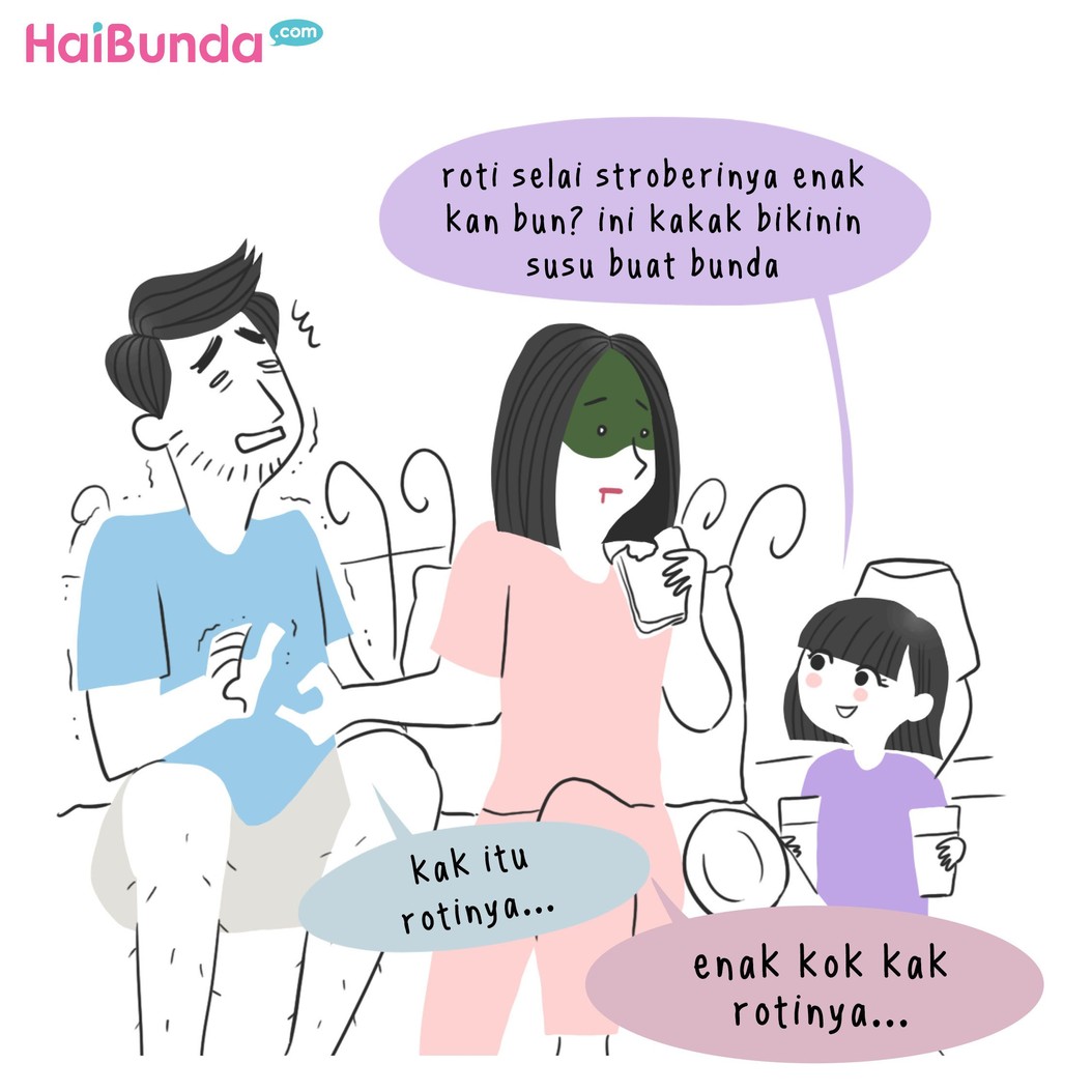 Hal baik yang dilakukan kakak di komik ini bikin bunda haru. Buat Bunda, hal apa tentang anak yang bikin haru? Share yuk di kolom komentar.