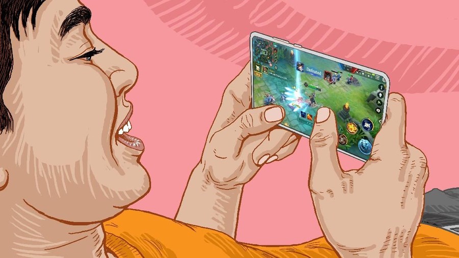 Ilustrasi Game Online esport di Asian Games