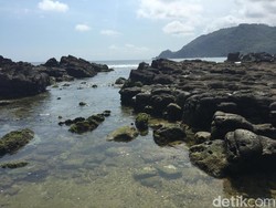 Pesona Pantai Wediombo Yogyakarta yang Terbentuk Dari Kawah Gunung Api
