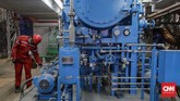 FOTO: PLTGU Jawa 2 di Tanjung Priok Mulai Beroperasi Aktivitas pekerja di PLTGU Jawa 2 GT (Gas Turbine) di Tanjung Priok, Jakarta, Kamis, 1 Agustus 2018.