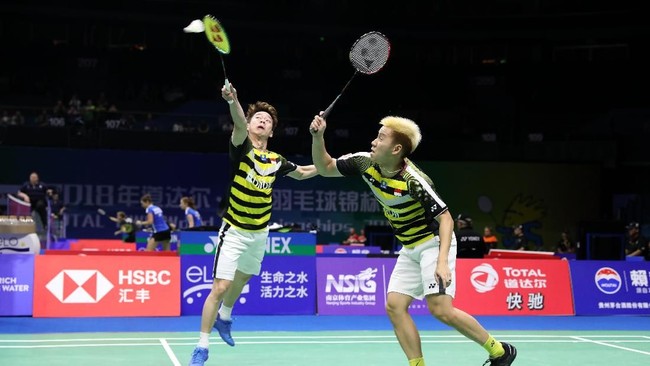 Kevin Sanjaya/Marcus Fernaldi Gideon berhasil melaju ke babak final Denmark Terbuka setelah mengalahkan Mohammad Ahsan/Hendra Setiawan.