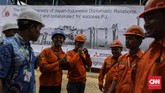 FOTO: PLTGU Jawa 2 di Tanjung Priok Mulai Beroperasi Aktivitas pekerja di PLTGU Jawa 2 GT (Gas Turbine) di Tanjung Priok, Jakarta, Kamis, 1 Agustus 2018.
