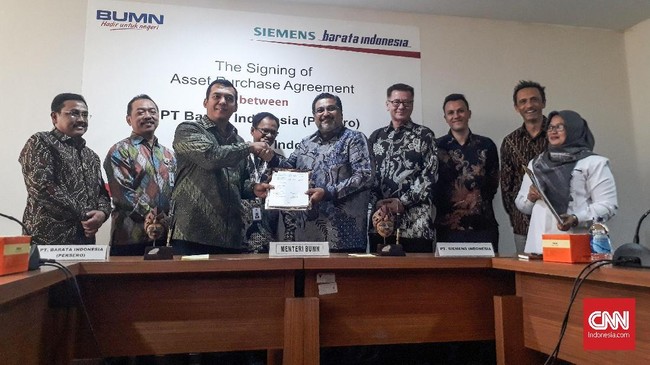 PT Barata Indonesia (Persero) menargetkan omzet bisa naik 20 persen pada 2019 usai mengakuisisi pabrik Siemens Power dan Gas-Turbine Components di Cilegon.
