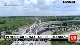 Pemerintah Subsidi Tarif LRT Palembang