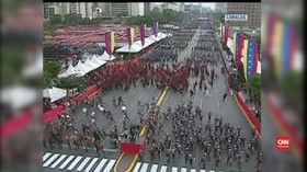 VIDEO: Detik-detik Presiden Venezuela Diserang Ledakan Drone