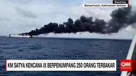 KM Satya Lencana IX Terbakar