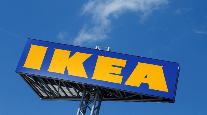 FILE PHOTO: The logo of IKEA is seen above a store in Voesendorf, Austria, April 24, 2017. REUTERS/Heinz-Peter Bader/File Photo GLOBAL BUSINESS WEEK AHEAD