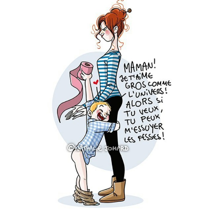 <p>Seorang ilustrator asal Prancis berhasil 'melukiskan' kerja keras ibu melalui karya ilustrasinya. (Foto: Instagram/nathaliejomard)</p>