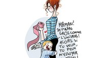 <p>Seorang ilustrator asal Prancis berhasil 'melukiskan' kerja keras ibu melalui karya ilustrasinya. (Foto: Instagram/nathaliejomard)</p>