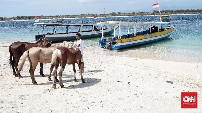 FOTO: Menerawang Sepi di Gili Trawangan Pascagempa 7 SR