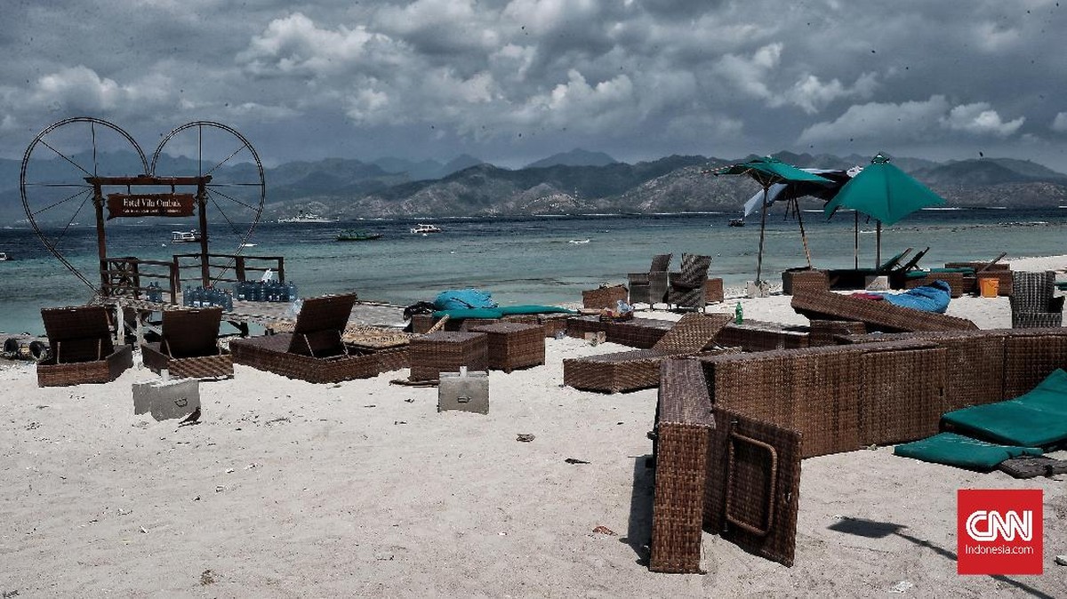 FOTO: Menerawang Sepi di Gili Trawangan Pascagempa 7 SR