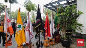 Bendera PKB-PDIP Tak Terpasang di Lokasi Pertemuan Koalisi