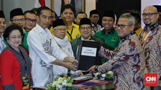 PSI dan Perindo tak dianggap sebagai partai pengusul Jokowi dan Ma'ruf Amin karena belum punya kursi di parlemen.