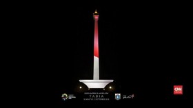 VIDEO: Monas Sajikan Pertunjukan Laser Saat Asian Games