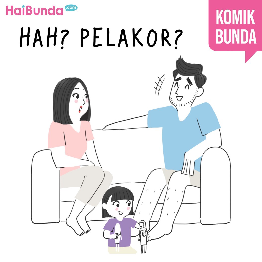 Waduh, Bunda di komik ini dengar kabar tentang pelakor. Hmm, Bunda kalau dengar kabar tentang pelakor, apa yang dilakukan?