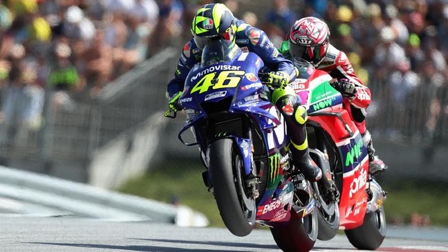 Valentino Rossi merasa puas meski finis di peringkat enam karena ia mampu menyalip banyak pebalap dan tak ada yang bisa mengejarnya.