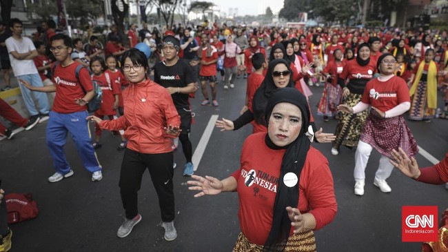 FOTO: Flashmob 'Tunjukan Indonesiamu' Sambut Asian Games