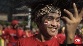 FOTO: Flashmob 'Tunjukan Indonesiamu' Sambut Asian Games