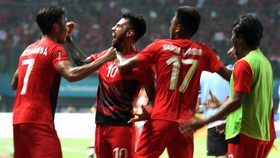 FOTO: Pesta Gol Buka Laga Timnas Indonesia di Asian Games