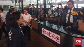 Sri Mulyani Tinjau Kesiapan Bandara Soetta Jelang Asian Games