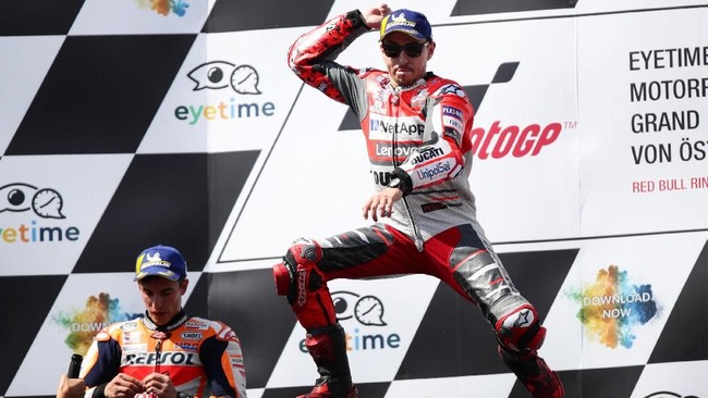 FOTO: Selebrasi Kemenangan Jorge Lorenzo di MotoGP Austria