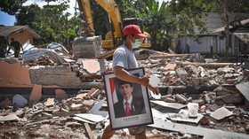 Upacara HUT ke-73 RI di Mataram NTB Tanpa Pengibaran Bendera