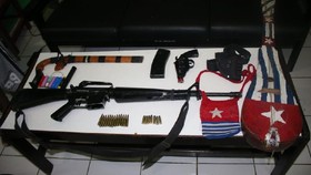Dua Senjata dan Atribut Bintang Kejora Diamankan di Papua