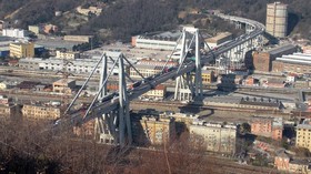 Hujan Badai Menyebabkan Jembatan Genoa Roboh